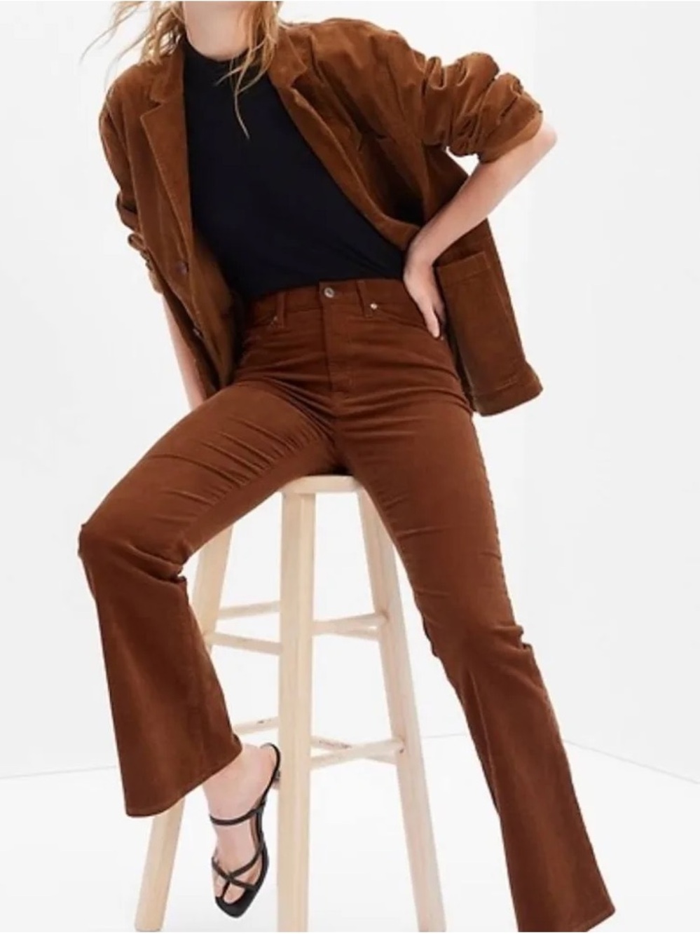Women's GAP '70's Flare High-Rise Corduroy Pants Size 26